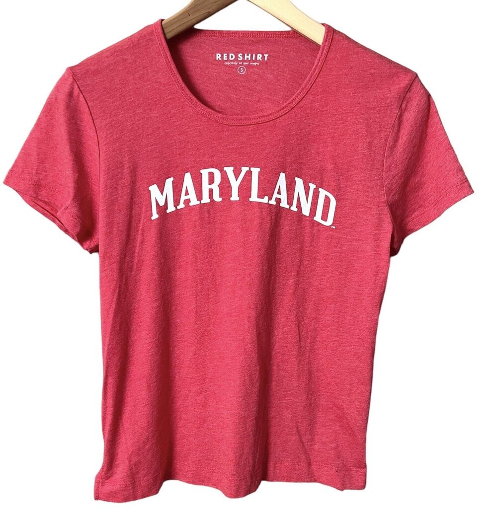 University of Maryland Terrapins Women’s Size Small Red T Shirt NWT UMD Redshirt